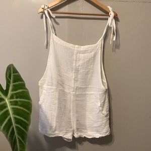 Abercrombie White Beachy Romper XL